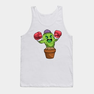 Cactus with Spines as Boxer with Boxing gloves Tank Top